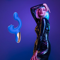 Смарт-вибратор Magic Motion Ponder Blue, двойная стимуляция, виброяйцо+язычок для клитора — Просмотреть изображение 12