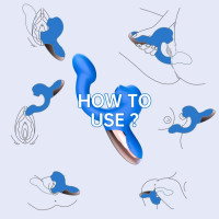 Смарт-вибратор Magic Motion Ponder Blue, двойная стимуляция, виброяйцо+язычок для клитора — Просмотреть изображение 10