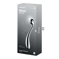 Металевий дилдо Satisfyer Star Force 4, двосторонній, можна нагрівати та охолоджувати, дуже важкий — Просмотреть изображение 5