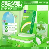 Презервативи Ultra Thin Mint Condoms Recare 12 шт, ультратонкі, аромат: м'ята — Переглянути зображення 6