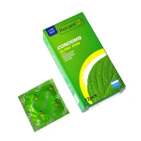 Презервативи Ultra Thin Mint Condoms Recare 12 шт, ультратонкі, аромат: м'ята — Переглянути зображення 2