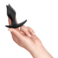 Анальна пробка Fun Factory BOOTIE FEM Black, у вигляді бутона, діаметр 2,9 см, тонкий обмежувач — Переглянути зображення 5