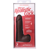 Фаллоимитатор Doc Johnson The Realistic Cock ULTRASKYN - 7 Inch with Balls Chocolate — Просмотреть изображение 10