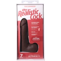 Фаллоимитатор Doc Johnson The Realistic Cock ULTRASKYN - 7 Inch with Balls Chocolate — Просмотреть изображение 10
