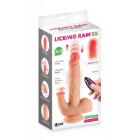 Фаллоимитатор-пульсатор с язычком Real Body — Licking Ram с пультом ДУ — Просмотреть изображение 5