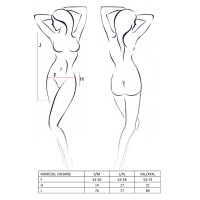 Прозора сорочка з відкритою спиною Passion MARESOL CHEMISE XXL/XXXL, black, трусики