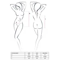 Боді монокіні з глибоким декольте Passion OTAVIA BODY S/M, black — Переглянути зображення 8