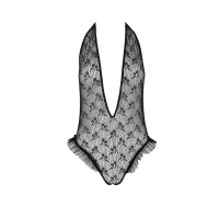 Боди монокини с глубоким декольте Passion OTAVIA BODY S/M, black