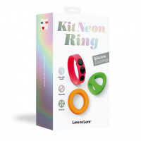 Набор ярких эрекционных колец Love To Love NEON RING KIT — Просмотреть изображение 12
