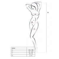 Бодістокинг Passion BS016 red, комбінезон,імітация топа та панчіх — Переглянути зображення 4