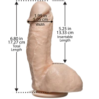 Фалоімітатор, що кінчає Doc Johnson The Amazing Squirting Realistic Cock, ПВХ, діаметр 5,1см