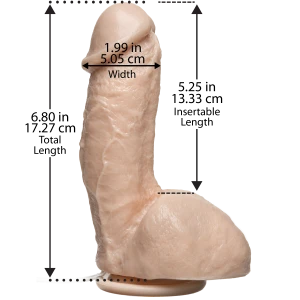 Фалоімітатор, що кінчає Doc Johnson The Amazing Squirting Realistic Cock, ПВХ, діаметр 5,1см