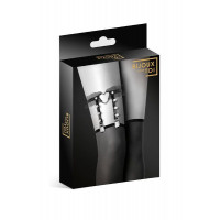 Гартер на ногу Bijoux Pour Toi - WITH HEART AND SPIKES Black, сексуальная подвязка с сердечком