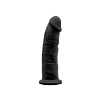 Фалоімітатор SilexD Robby Black (MODEL 2 size 6in), двошаровий, силікон + Silexpan, діаметр 3,5см — Переглянути зображення 1