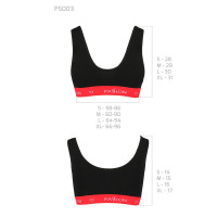 Спортивный топ на широких бретелях Passion PS003 TOP L, black