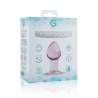 Рожева анальна пробка зі скла Gildo Pink Glass Buttplug No. 27 — Просмотреть изображение 5