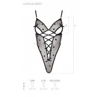 Еротичний боді з малюнком Passion LOVELIA BODY XXL/XXXL, black — Переглянути зображення 7