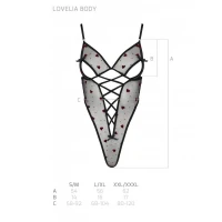 Еротичний боді з малюнком Passion LOVELIA BODY XXL/XXXL, black — Переглянути зображення 7