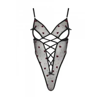 Еротичний боді з малюнком Passion LOVELIA BODY XXL/XXXL, black — Переглянути зображення 5