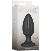 Анальный плаг с каналами для смазки Doc Johnson Platinum Premium Silicone — The Rocket — Black Анальный плаг с каналами для смазки Doc Johnson Platinum Premium Silicone — The Rocket — Black