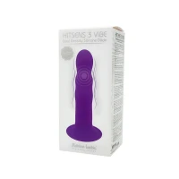 Двошаровий ділдо з вібрацією Adrien Lastic Hitsens 3 Purple, відмінно для страпона, діаметр 4 см, до — Переглянути зображення 6