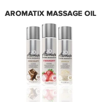 Натуральна масажна олія JO Aromatix Massage Oil Strawberry 120 мл — Переглянути зображення 5