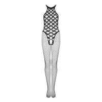 Сітчастий бодістокінг з імітацією боді Obsessive Bodystocking G332 S/M/L, black, з доступом — Переглянути зображення 5