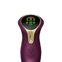 Пульсатор-кролик с вибрацией Zalo Mose Velvet Purple, нагрев до 42°, кристалл Swarovski — Просмотреть изображение 4