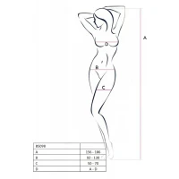 Бодістокінг з крилами Passion BS098 One Size, black, середня сітка, відкритий доступ — Переглянути зображення 8