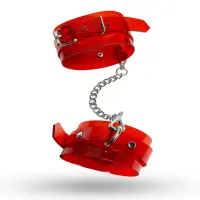 Поножи Feral Feelings - Ankle Restraints Red Trasparent — Переглянути зображення 1