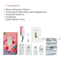 Ультразвуковий вібратор для клітора Otouch Bloom Ultrasonic Clitoris, 2 дод. насадки — Просмотреть изображение 6