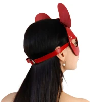 Шкіряна маска мишки Art of Sex - Mouse Mask, колір Червоний — Просмотреть изображение 2