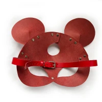 Шкіряна маска мишки Art of Sex - Mouse Mask, колір Червоний — Просмотреть изображение 4