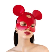 Шкіряна маска мишки Art of Sex - Mouse Mask, колір Червоний — Просмотреть изображение 1
