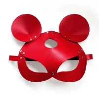 Шкіряна маска мишки Art of Sex - Mouse Mask, колір Червоний — Просмотреть изображение 3