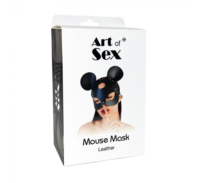 Шкіряна маска мишки Art of Sex - Mouse Mask, колір Червоний