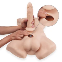 Торс з фалоімітатором на присосці SilexD Apollo L Male Torso, суперреалістичний, термореактивний — Просмотреть изображение 4