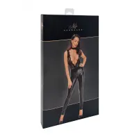 Комбінезон Noir Handmade F298 Libido, 3XL, під латекс, мереживний верх, чокер, знімне намисто, доступ — Переглянути зображення 7