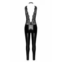 Комбінезон Noir Handmade F298 Libido, 3XL, під латекс, мереживний верх, чокер, знімне намисто, доступ — Переглянути зображення 5