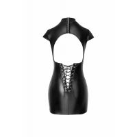 Сукня Noir Handmade F309 Fantasy, S, black, міні, під латекс, короткий рукав, шнурівка ззаду — Переглянути зображення 5
