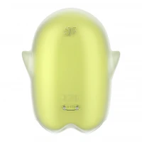 Вакуумний кліторальний стимулятор з вібрацією Satisfyer Glowing Ghost Yellow, світиться в темряві — Переглянути зображення 5