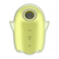 Вакуумний кліторальний стимулятор з вібрацією Satisfyer Glowing Ghost Yellow, світиться в темряві — Переглянути зображення 2