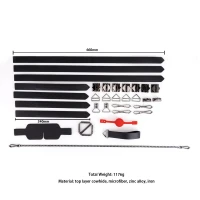 БДСМ-набір LOCKINK Bondage &amp; Restraint Set, чорний, натуральна шкіра, фіксатори, маска, кляп — Переглянути зображення 9