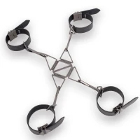 БДСМ-набір LOCKINK Bondage &amp; Restraint Set, чорний, натуральна шкіра, фіксатори, маска, кляп — Переглянути зображення 8