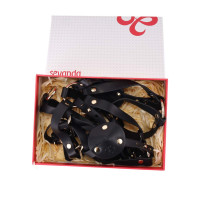 Портупея на грудь LOCKINK SEVANDA Queen Chest Harness with Removable Bra, чорна, зі знімними пестис — Переглянути зображення 10