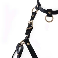 Портупея на грудь LOCKINK SEVANDA Queen Chest Harness with Removable Bra, чорна, зі знімними пестис — Переглянути зображення 6