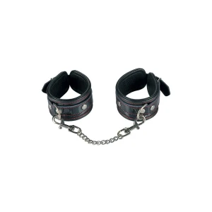 Наручники Fetish Tentation Premium Patent Leather Handcuffs, знімний ланцюжок