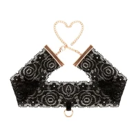 Мереживні наручники та комір Rosy Gold - Lace Cuffs and Collar - Black — Переглянути зображення 5