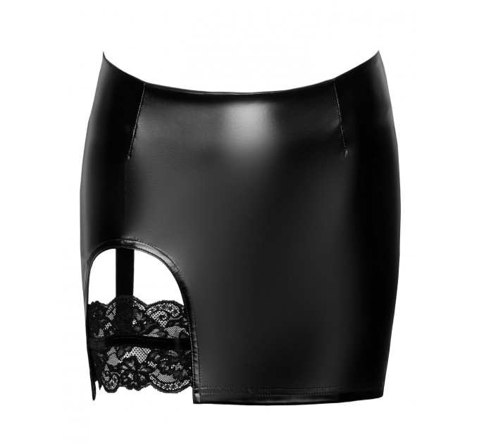 Спідниця Noir Handmade F345 Powerwetlook skirt with garter - XL