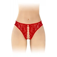 Трусики з відкритим доступом Fashion Secret Victoria Red, мереживо — Переглянути зображення 1